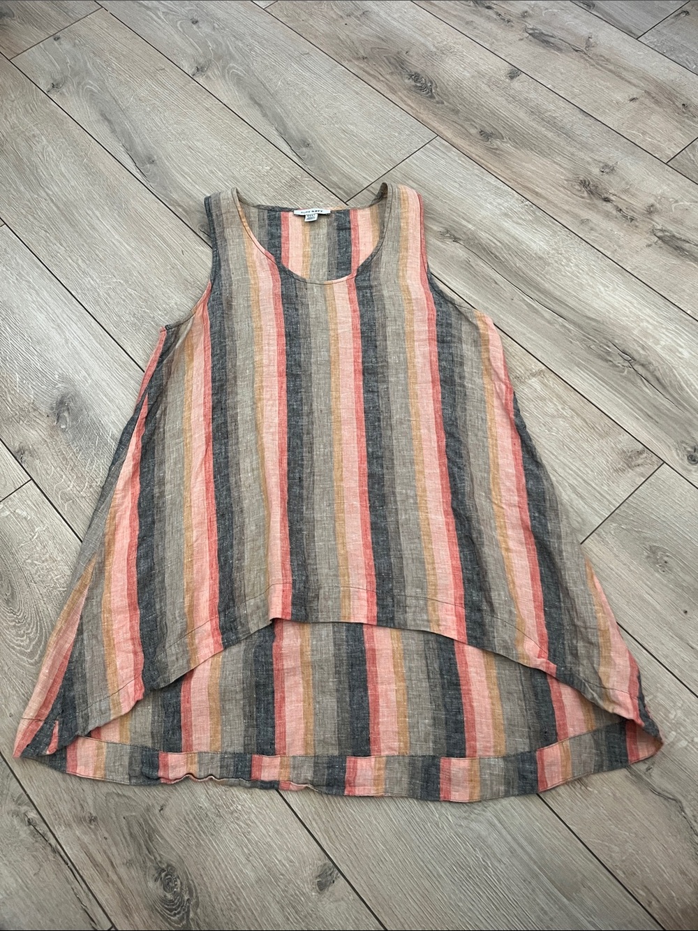 Multi-Colour Stripe Linen Tank M